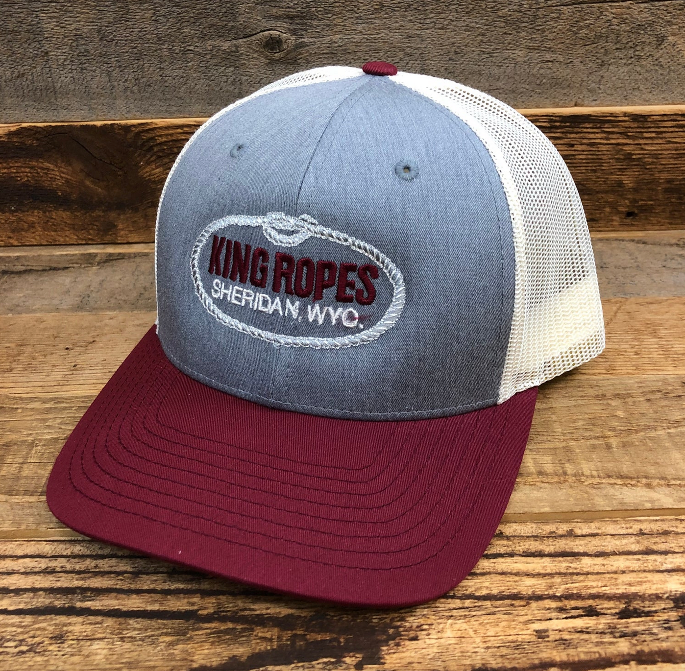 King Ropes Org Trucker Maroon/Grey/Birch Cap.