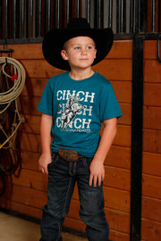 Cinch Boy's Teal Graphic Tee MTT7670166
