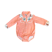 Shea Baby Girl's Cactus Vintage Snap Front Shirt GWEST29