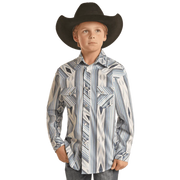 Panhandle Boy's Aztec Striped Shirt BBN2S02158