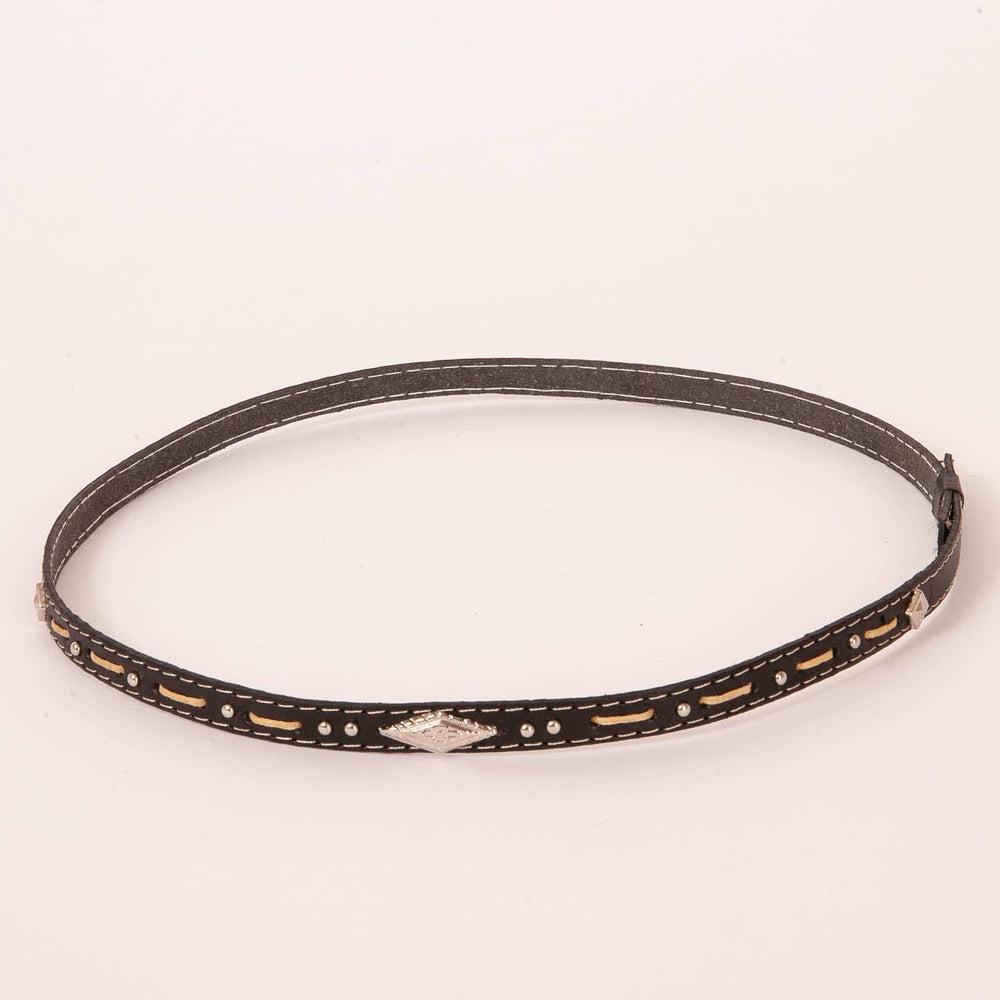 American Hat Makers Piney Black Hat Band 4-TJ 004