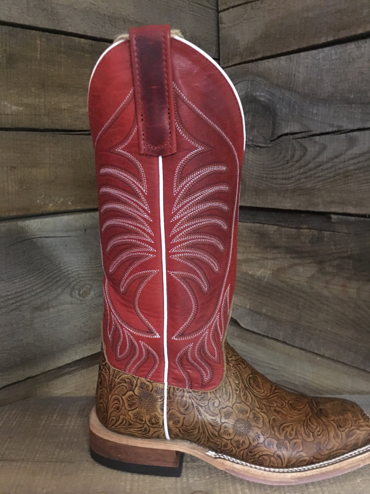Anderson Bean Tooled Red Fools Gold Boot 329760.