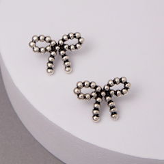 SP Sophia Collection Bubble Beaded Bow Earrings E17419SB