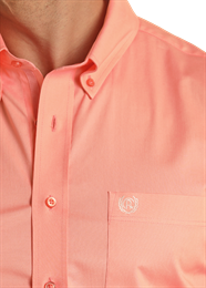 Panhandle Men's Melon Short Sleeve Shirt.