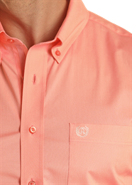 Panhandle Men's Melon Short Sleeve Shirt.