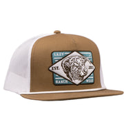Lazy J Ranch Wear Brown & White Iron Horn Classic Rope Trucker Cap BRNWHT4-IRON