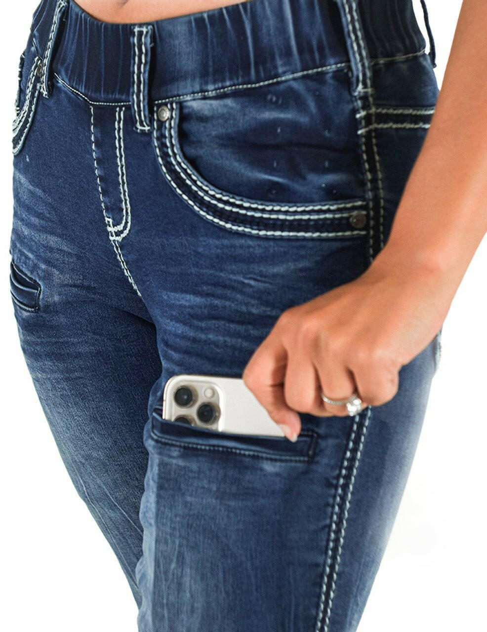 Cowgirl Tuff Women's Pull-On Hurricane Bootcut Jean.