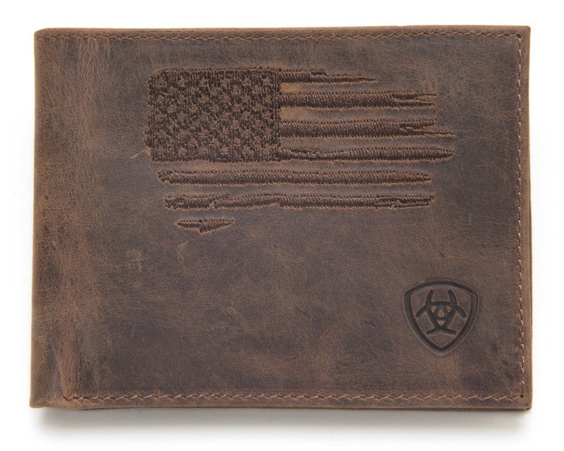 Ariat Bifold Distressed USA Flag Wallet A3545602