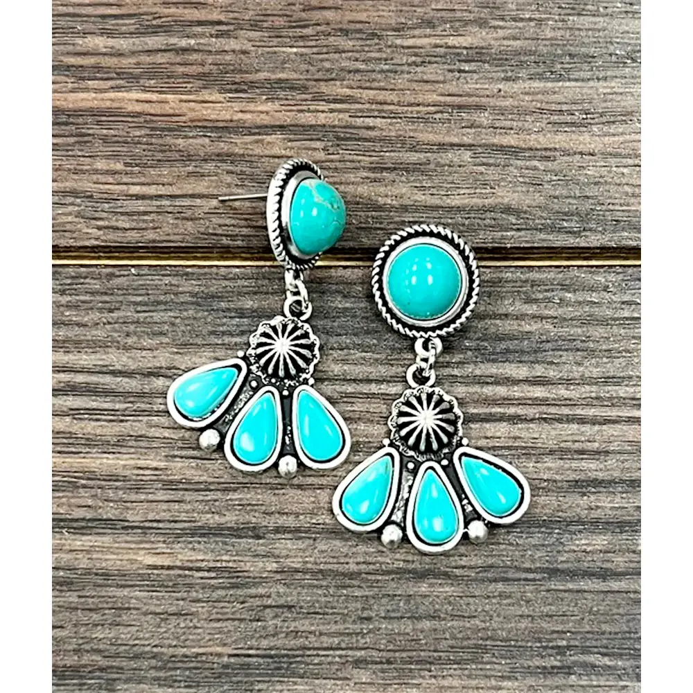 Isac Trading Turquoise Post Earrings 726304