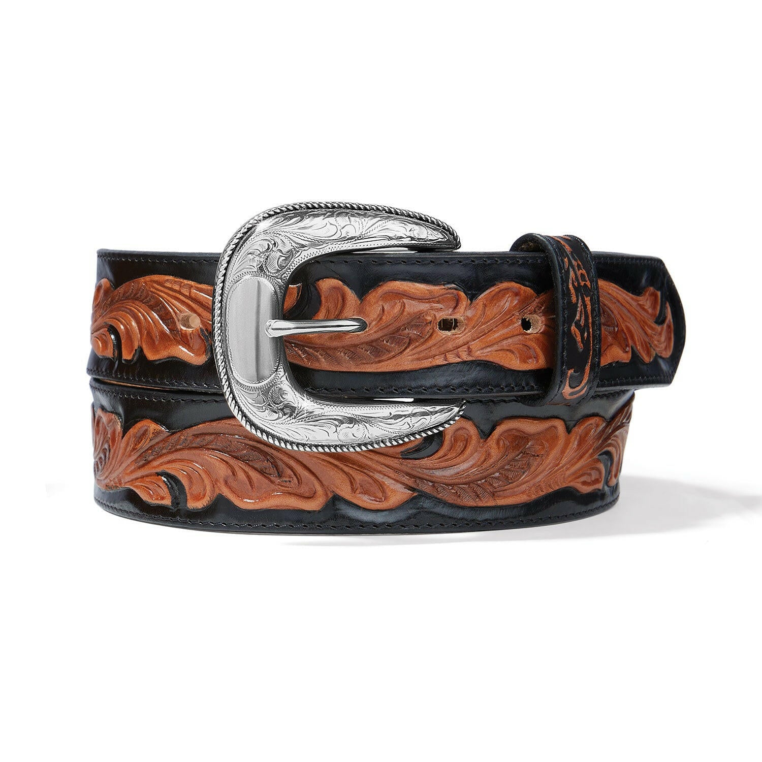 Tony Lama Men's Chiara Tooled Western Belt.