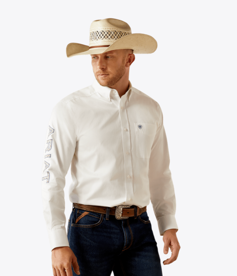 Ariat Men's Team Logo Twill Classic Fit Button Down Shirt.