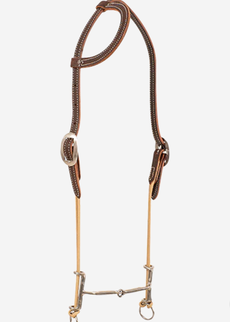 Classic Equine Loomis Headstall and Draw Gag Bit HFLGCR17