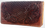 American Darling Hand Tooled Genuine Leather Western Wallet ADBG452