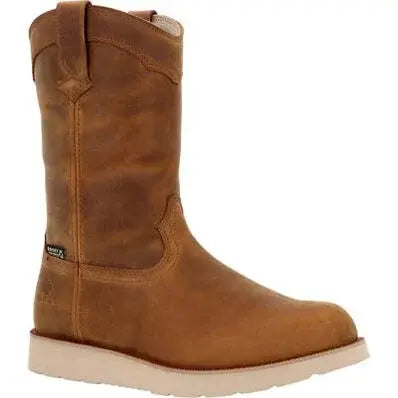 Rocky Men's MonoCrepe Wedge Waterproof Pull-On Work Boot.
