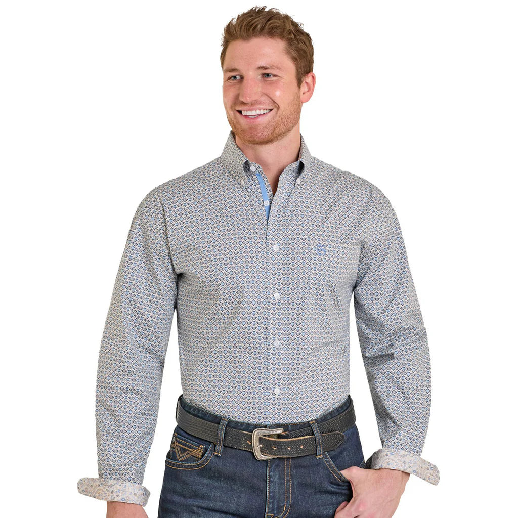 Panhandle Slim Men's Patterned Button Down Shirt RMB2S07579