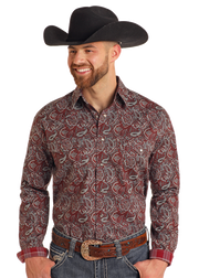 Rock & Roll Cowboy Men's Paisley Snap Shirt.