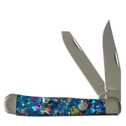 Rusted Nail Blue Infusion Trapper Knife.