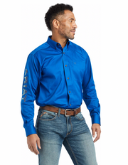 Ariat Men's Blue Team Long Sleeve Shirt 10042179