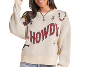 ROCK & ROLL WMNS WESTERN SWEATER BW91T09385.