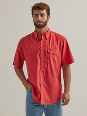 Wrangler Men's Red Short Sleeve Shirt 2344571