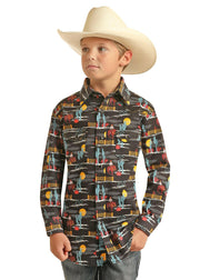 Rock & Roll's Dale Brisby Boy's Shirt Size Medium.