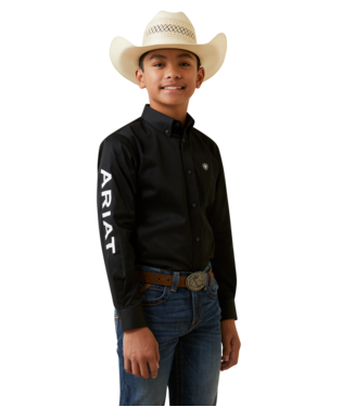 Ariat Boy's Team Black and White Button Up