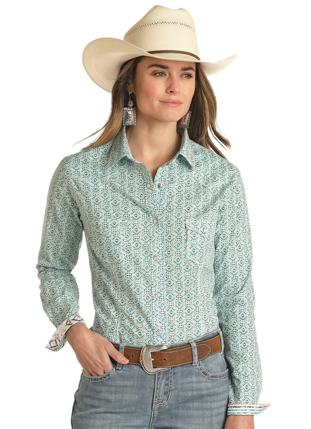 Roughstock Ladies Snap Front Shirt.
