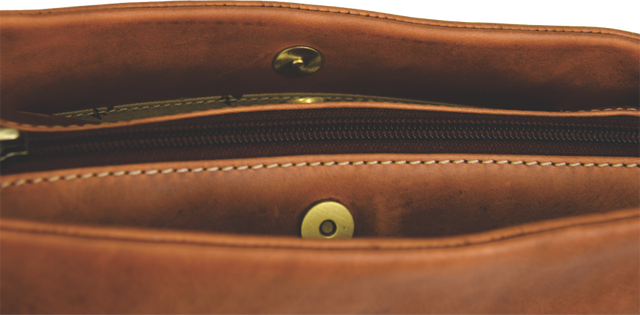 Rugged Earth Leather Concealed Carry Crossbody Purse.