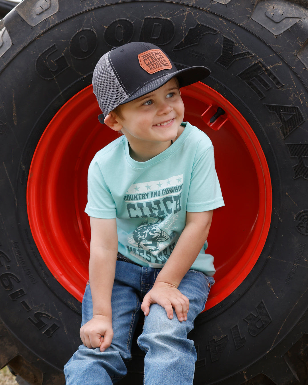 Cinch Boy's Turquoise SS T-Shirt MTT7672075.