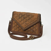 American Darling Quilted Leather Crossbody Bag with Studded Flap ADBGM771
