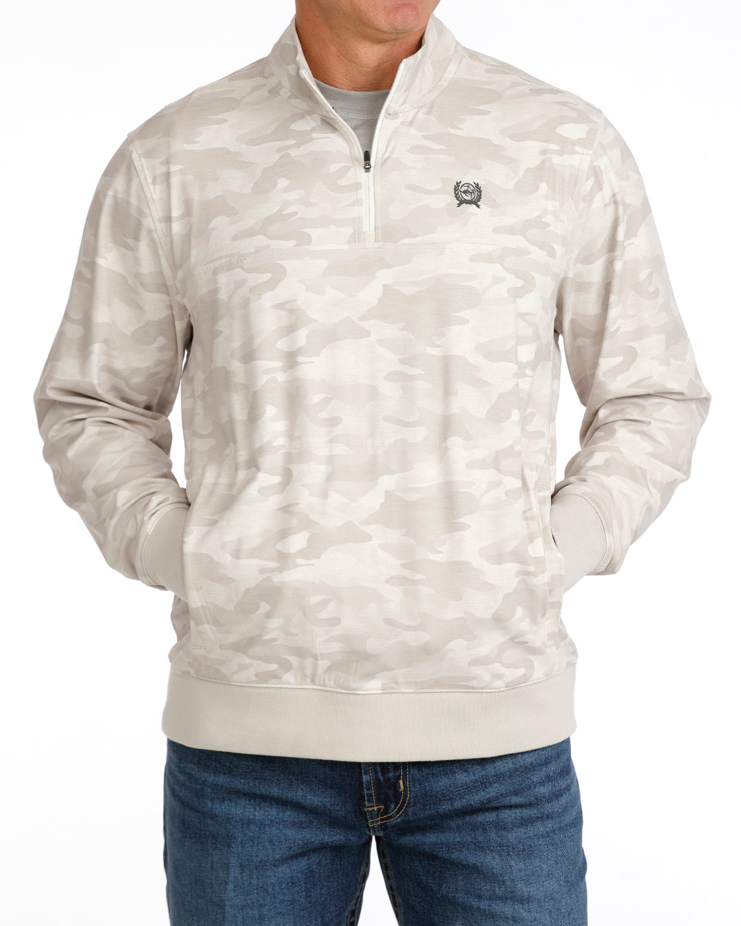 Cinch Gray Camo Quarter Zip MWK1971001.