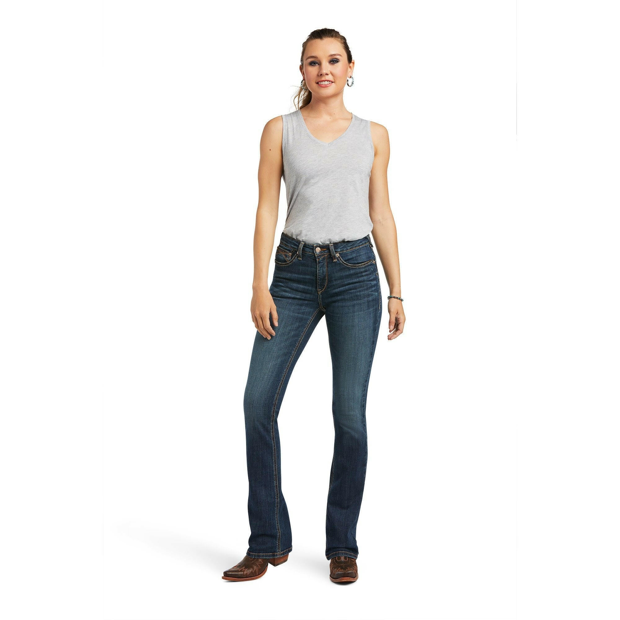 Ariat Ladies R.E.A.L. High Rise Fernanda Boot Cut Jean.