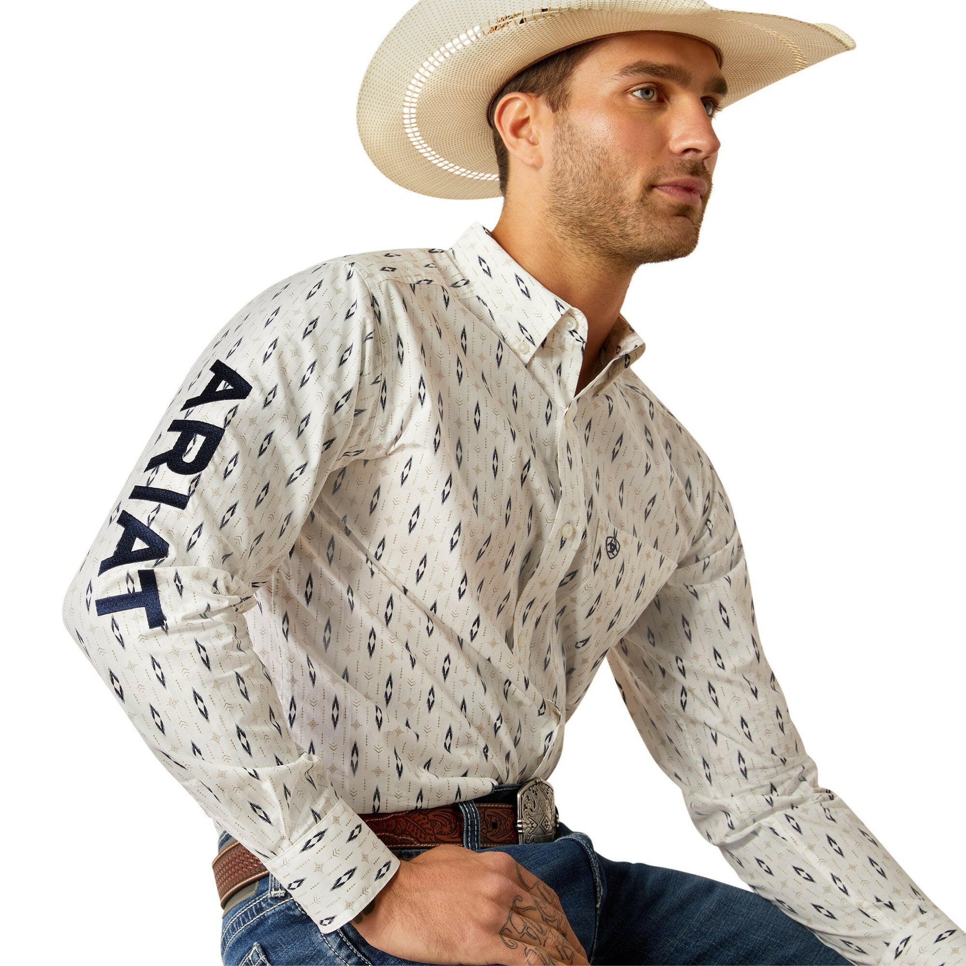 Ariat Men's Team Perkins Fitted Button Down Shirt.