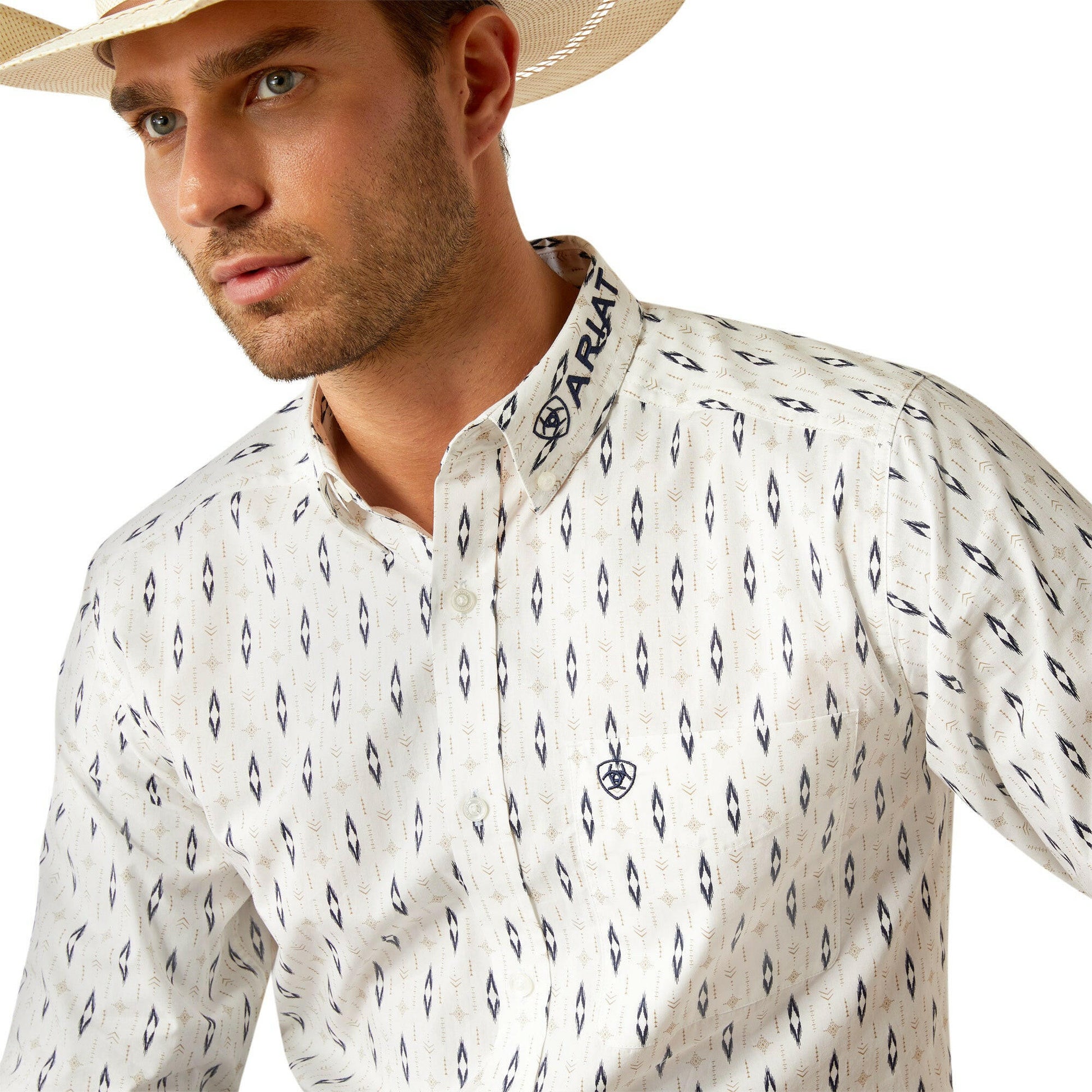 Ariat Men's Team Perkins Fitted Button Down Shirt.