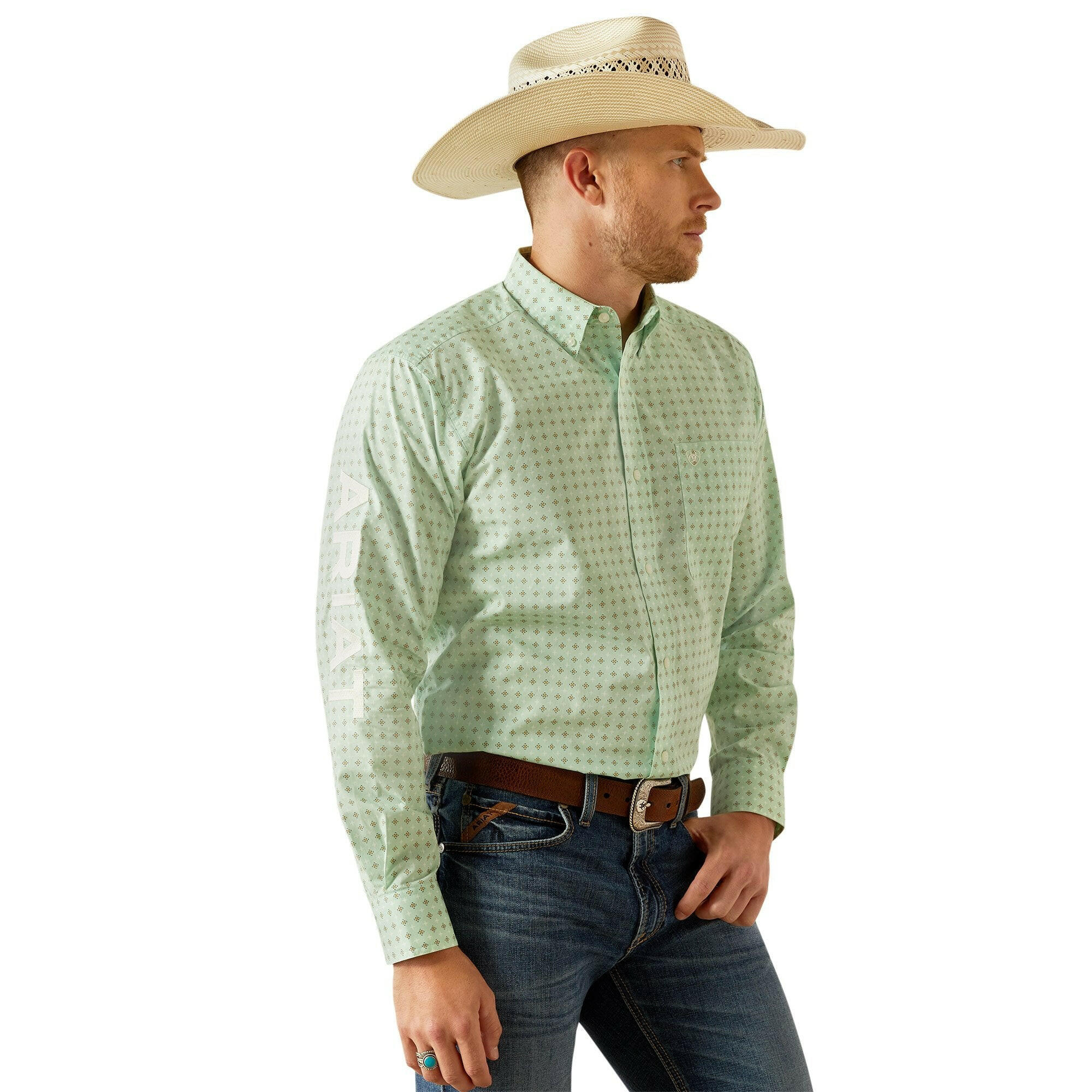 Ariat Men's Team Pierson Classic Fit Button Down Shirt.