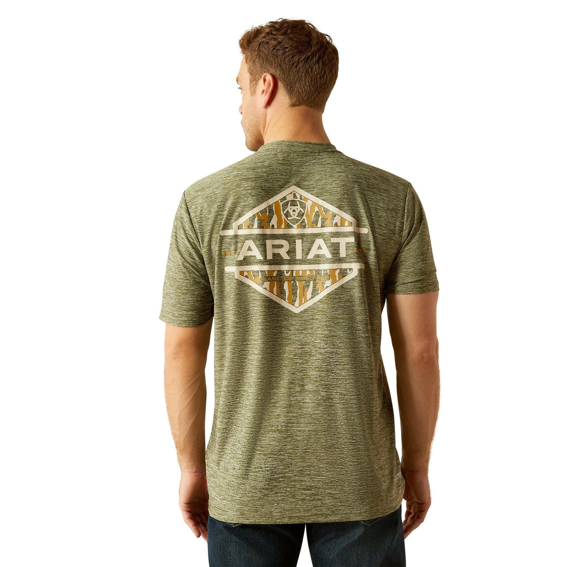 Ariat Men's Tree Bark Camo Charger Tee.