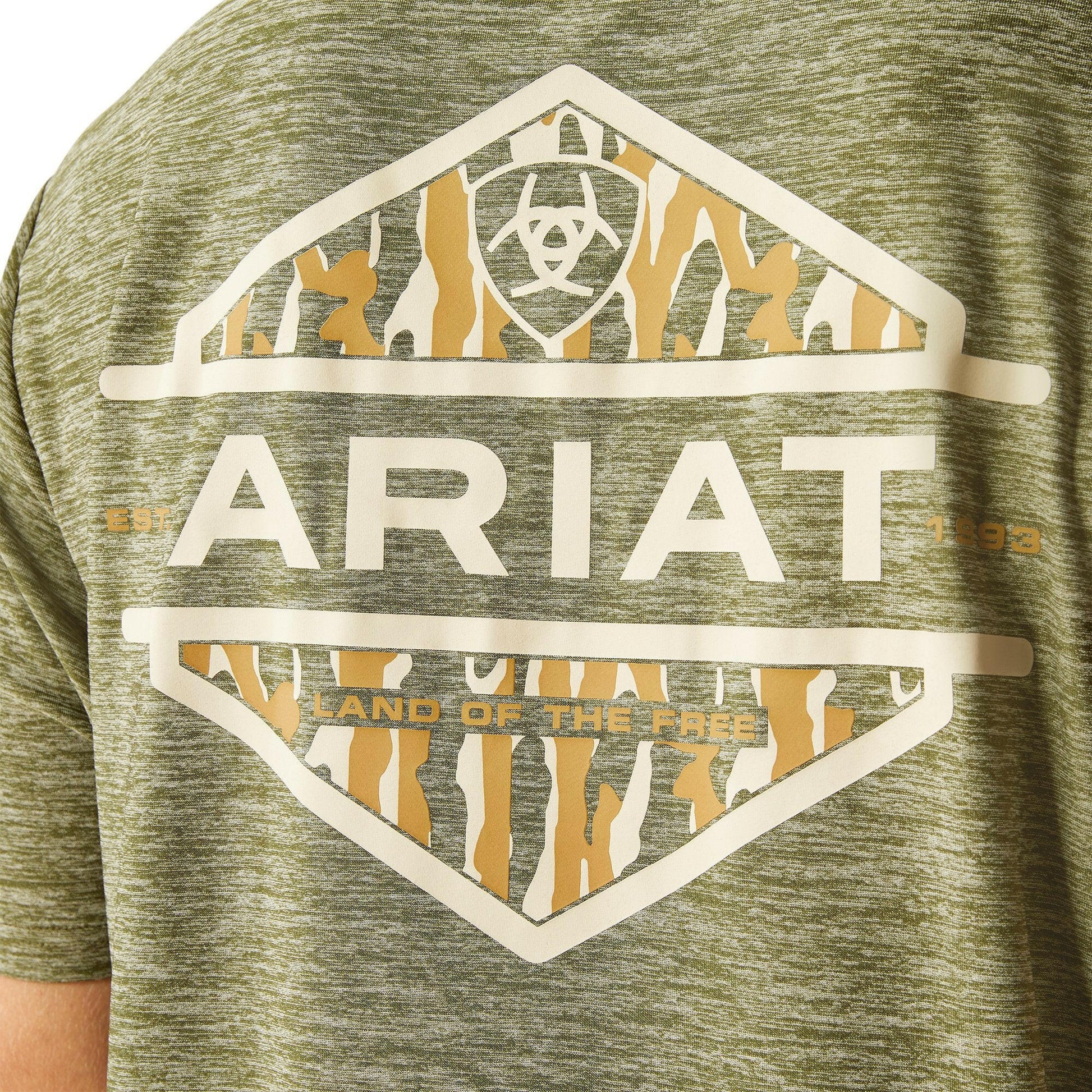 Ariat Men's Tree Bark Camo Charger Tee.