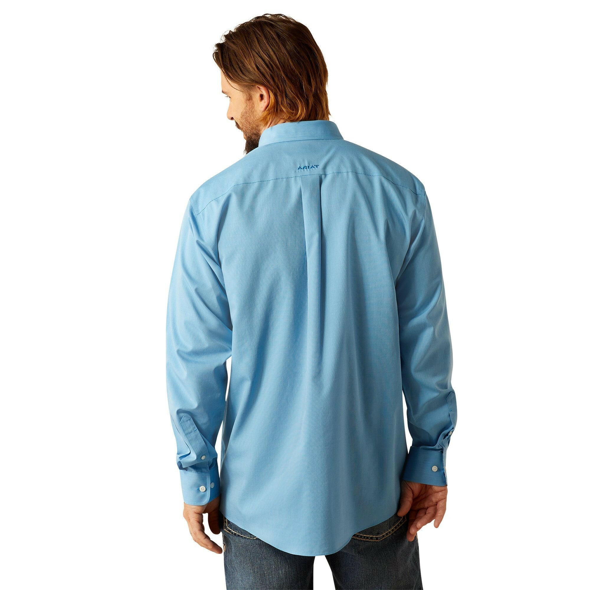 Ariat Men's Wrinkle Free Solid Classic Fit Button Down Shirt.