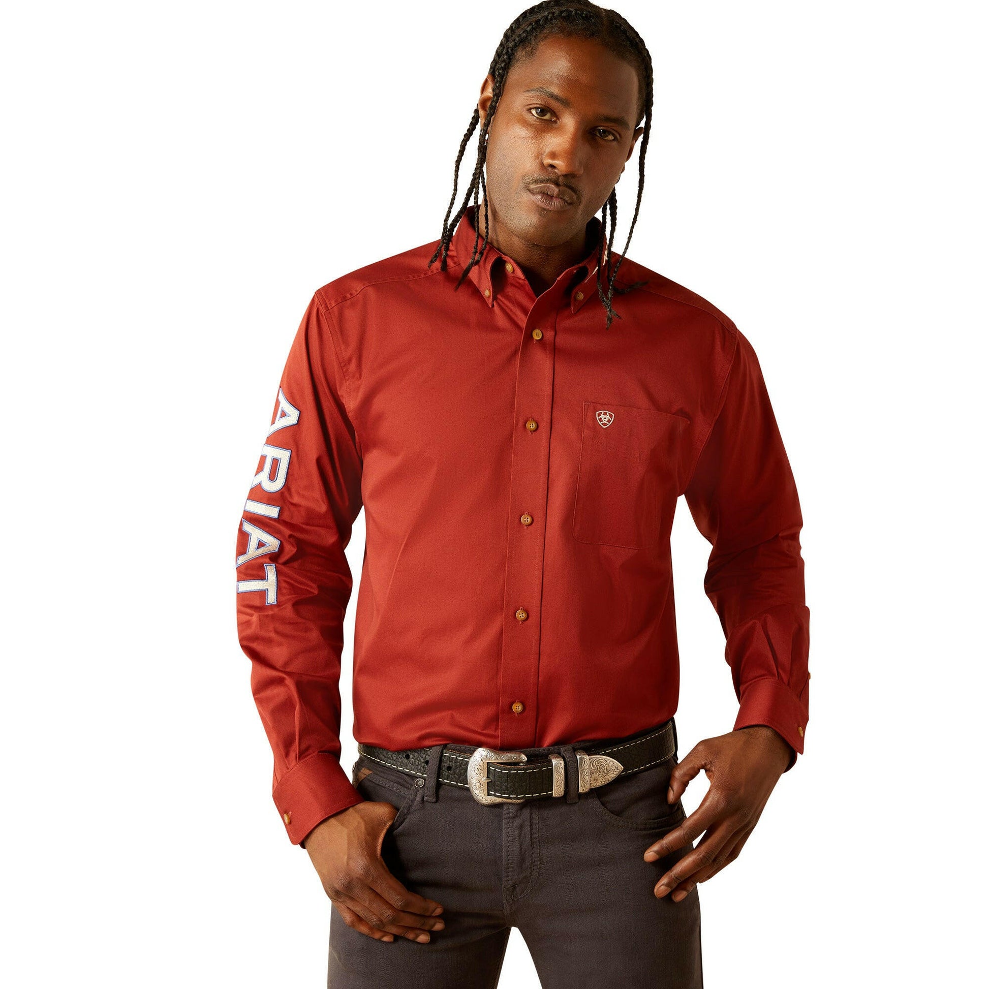 Ariat Men's Team Logo Twill Classic Fit Button Down Shirt.