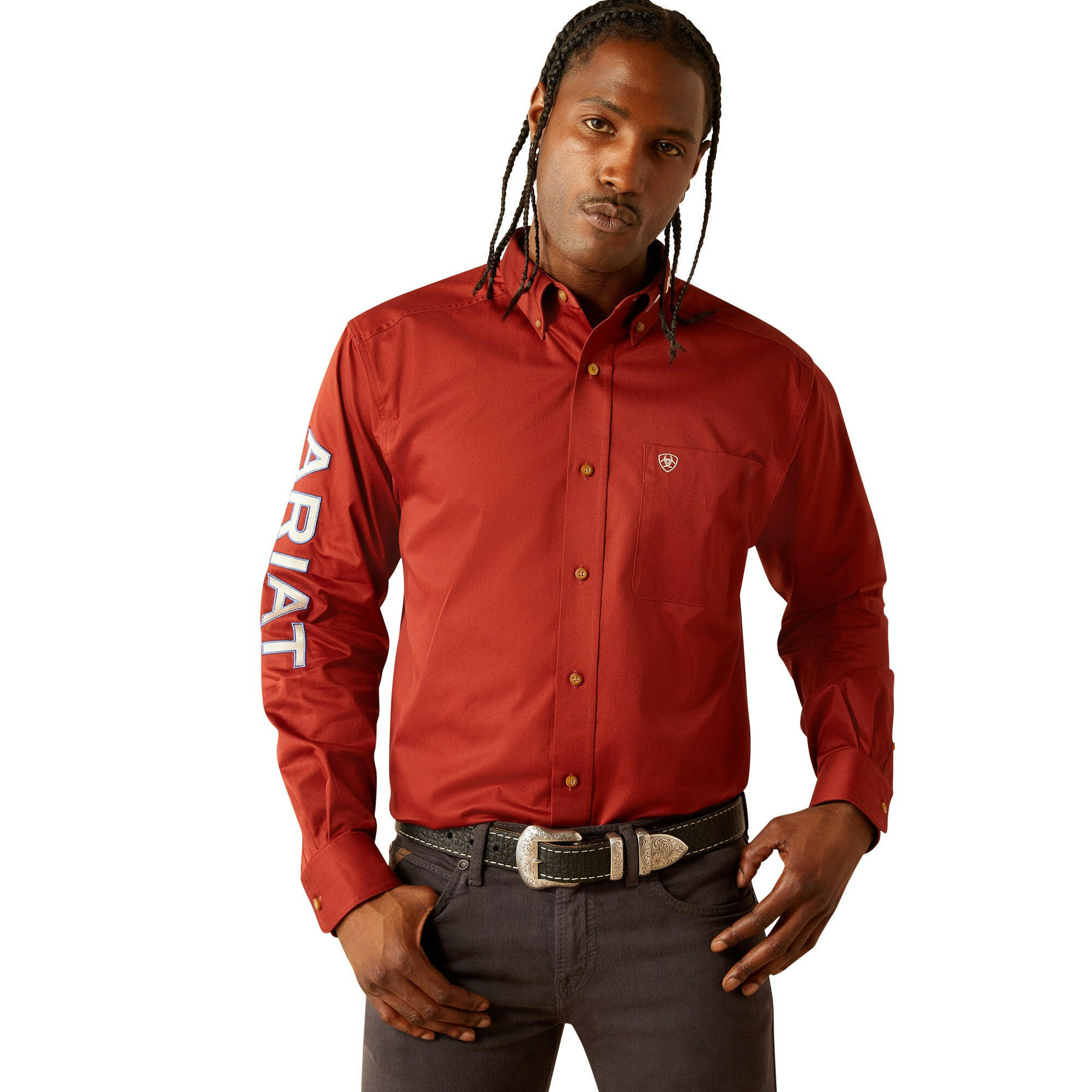 Ariat Men's Team Logo Twill Classic Fit Button Down Shirt.
