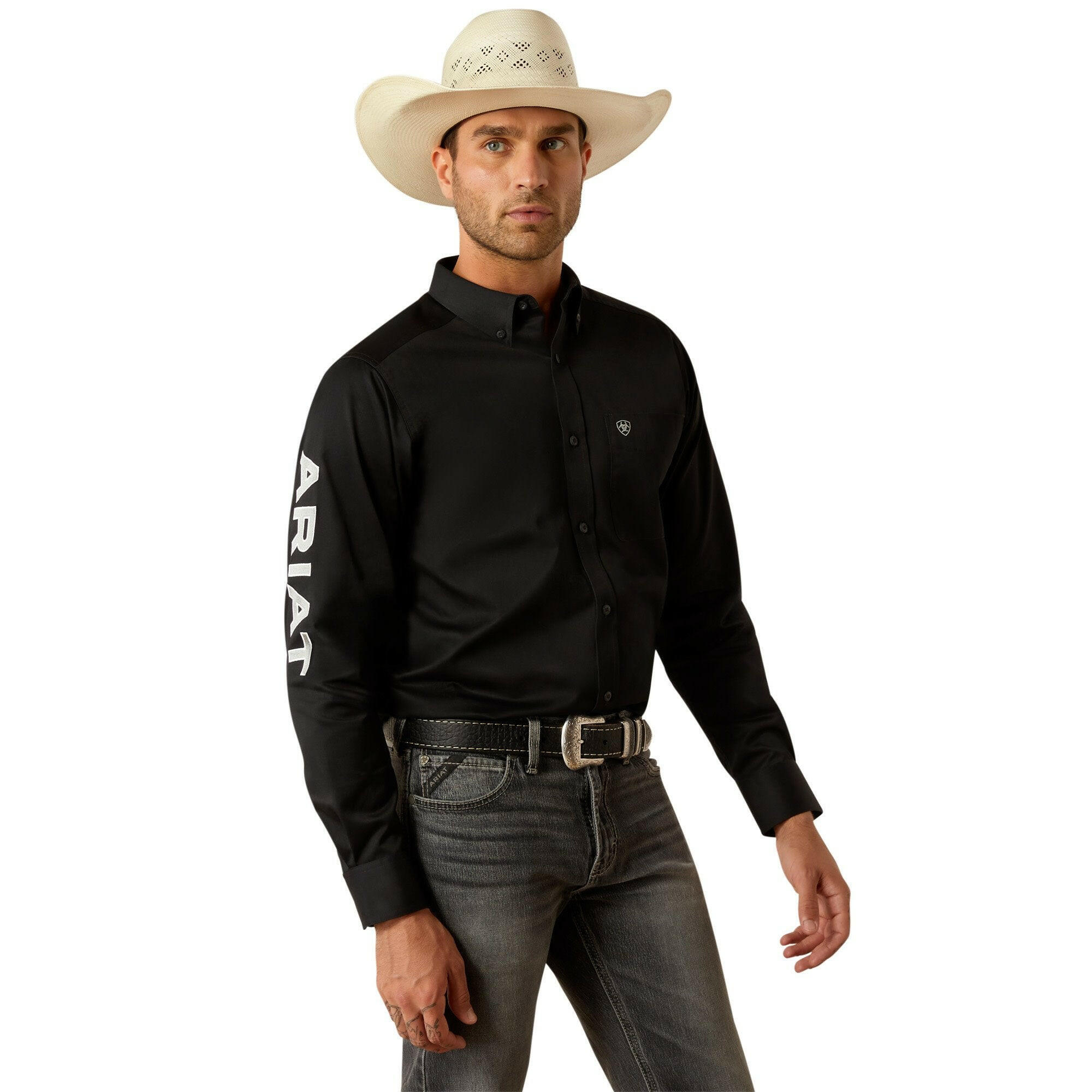 Ariat Men's Team Logo Twill Classic Fit Button Down Shirt.