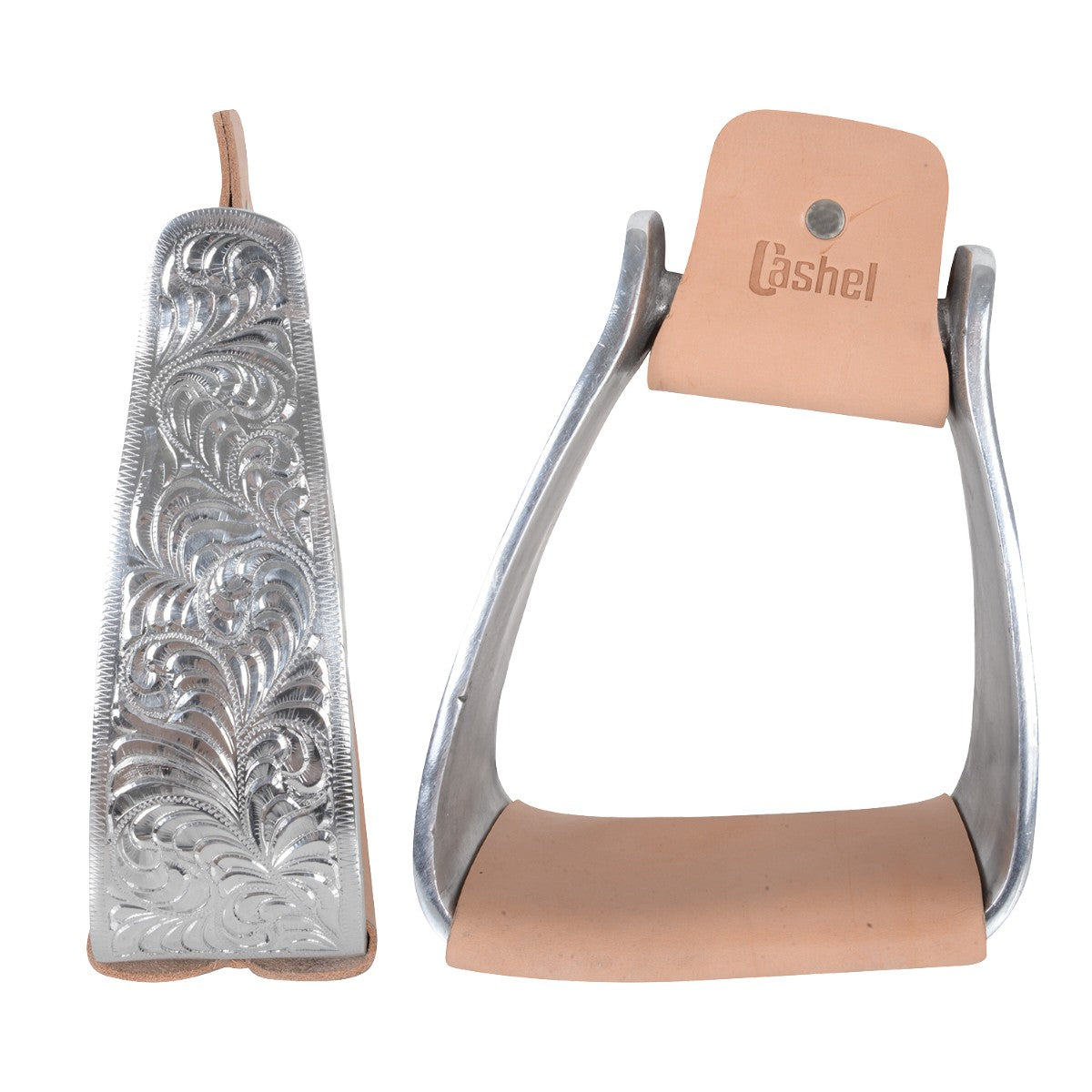 Cashel Aluminum Engraved Slanted Stirrups SA-SS-3E