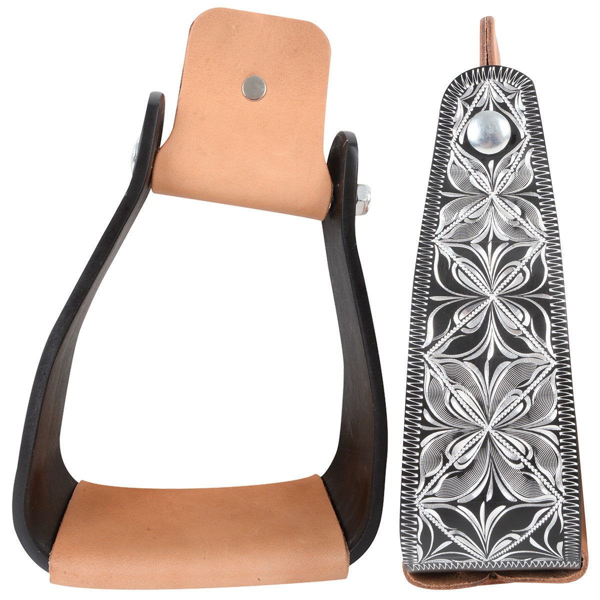 Cashel Aluminum Engraved Slanted Stirrups SA-SS-3E