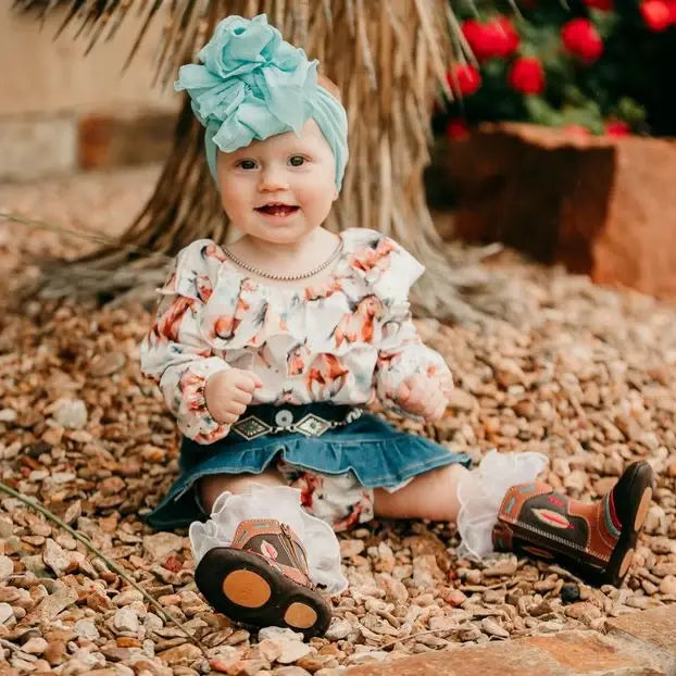 Shea Baby Infant/Toddler Girl's Running Horse Onesie.
