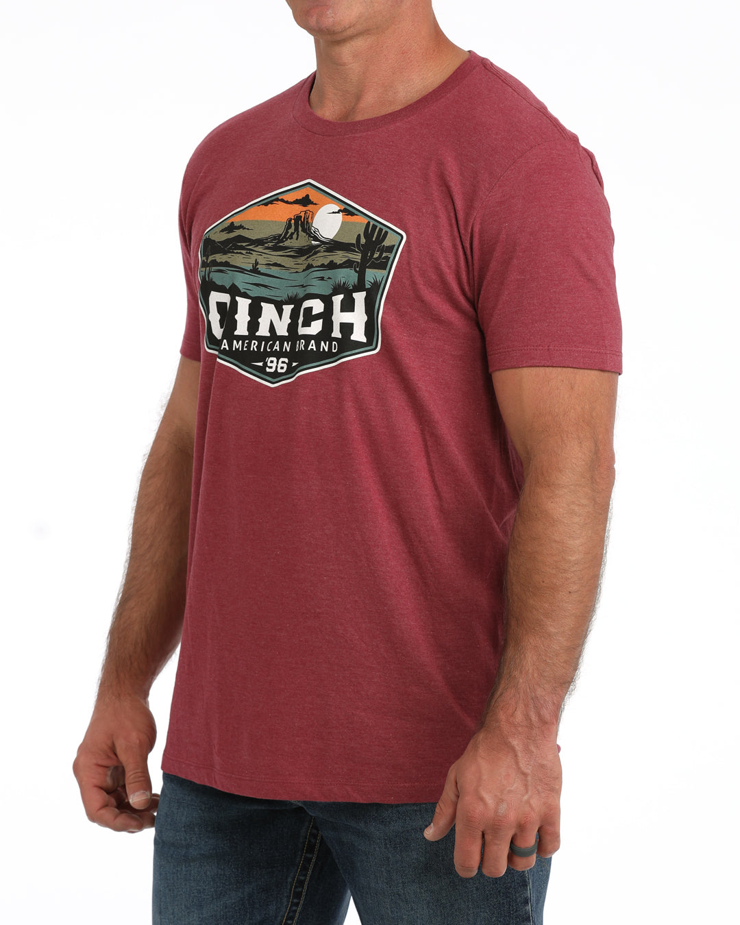 Cinch Men's Burgundy T-Shirt MTT1690736.