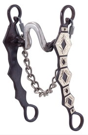 Silver Antique Medium Ported Chain Bit.