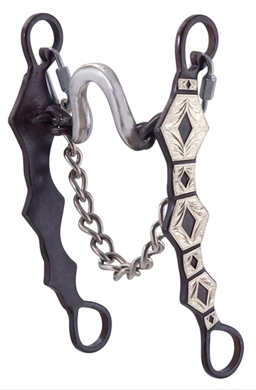 Silver Antique Medium Ported Chain Bit.