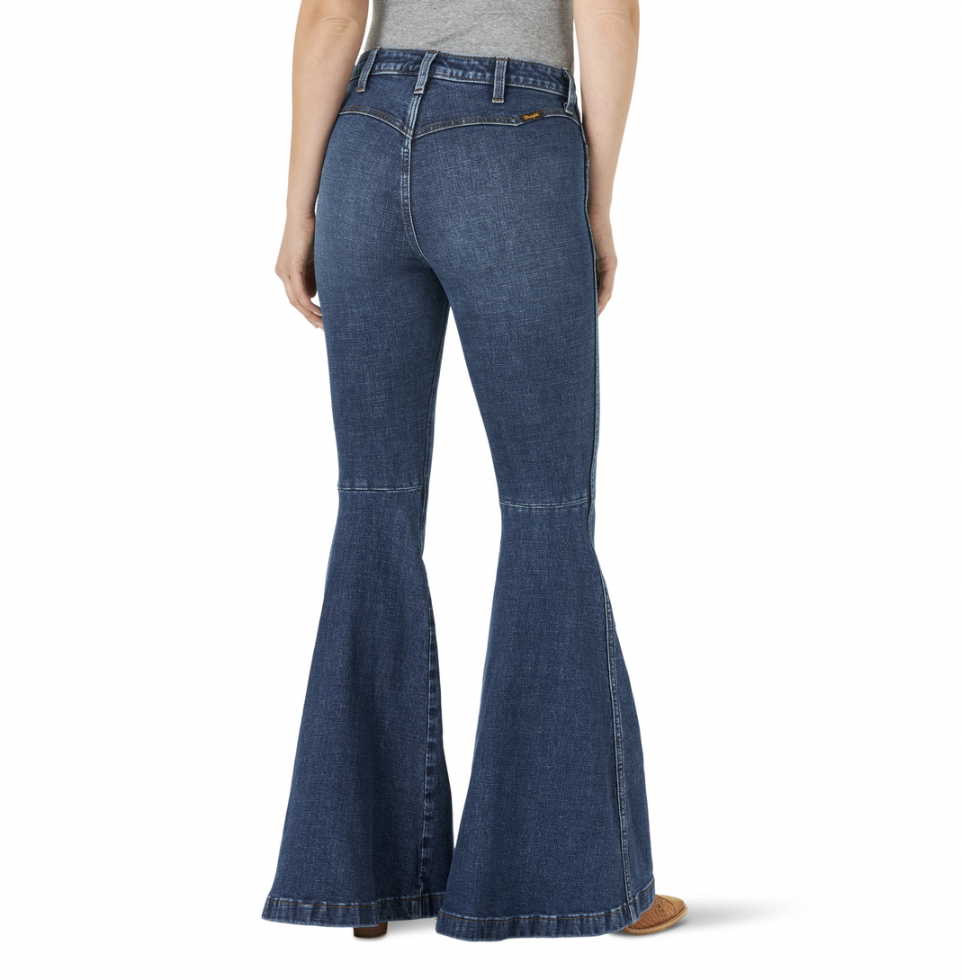 Wrangler Ladies Retro High Rise Flare Jeans C3.