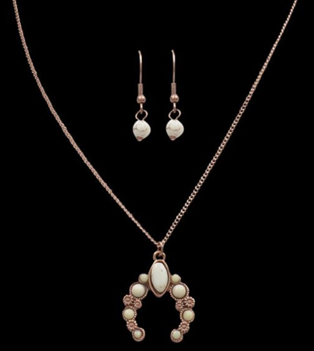 Silver Strike Squash Blossom Necklace Set.