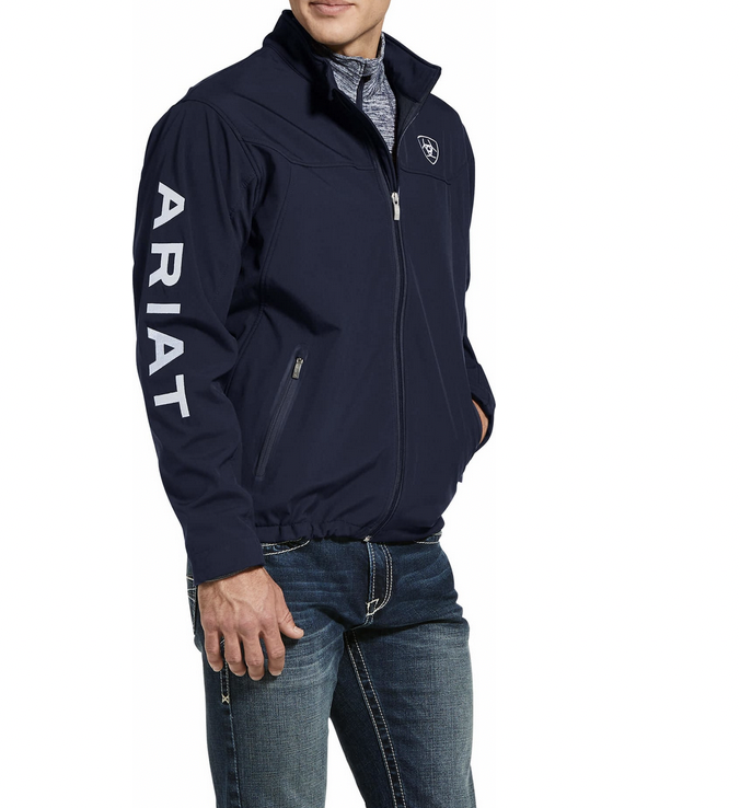 Ariat Men's Navy Team Softshell Jacket.